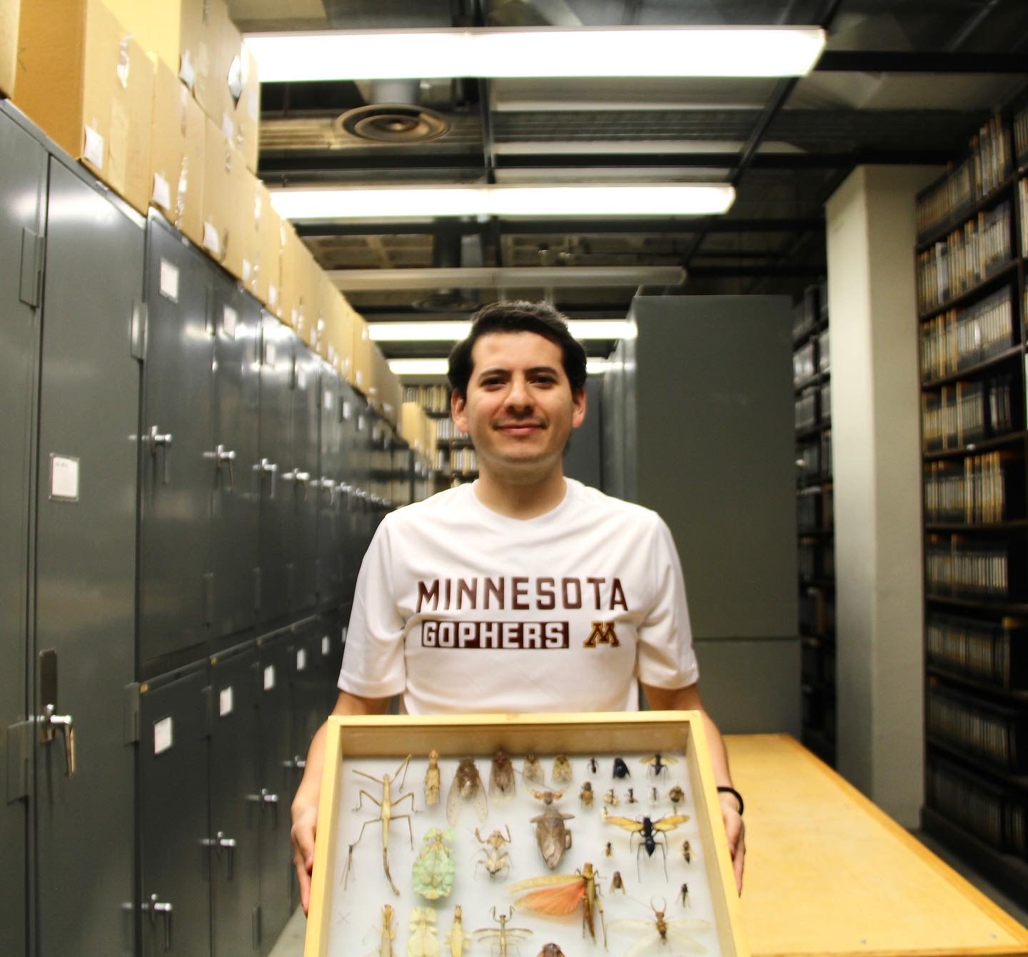 Mauricio, insect curator